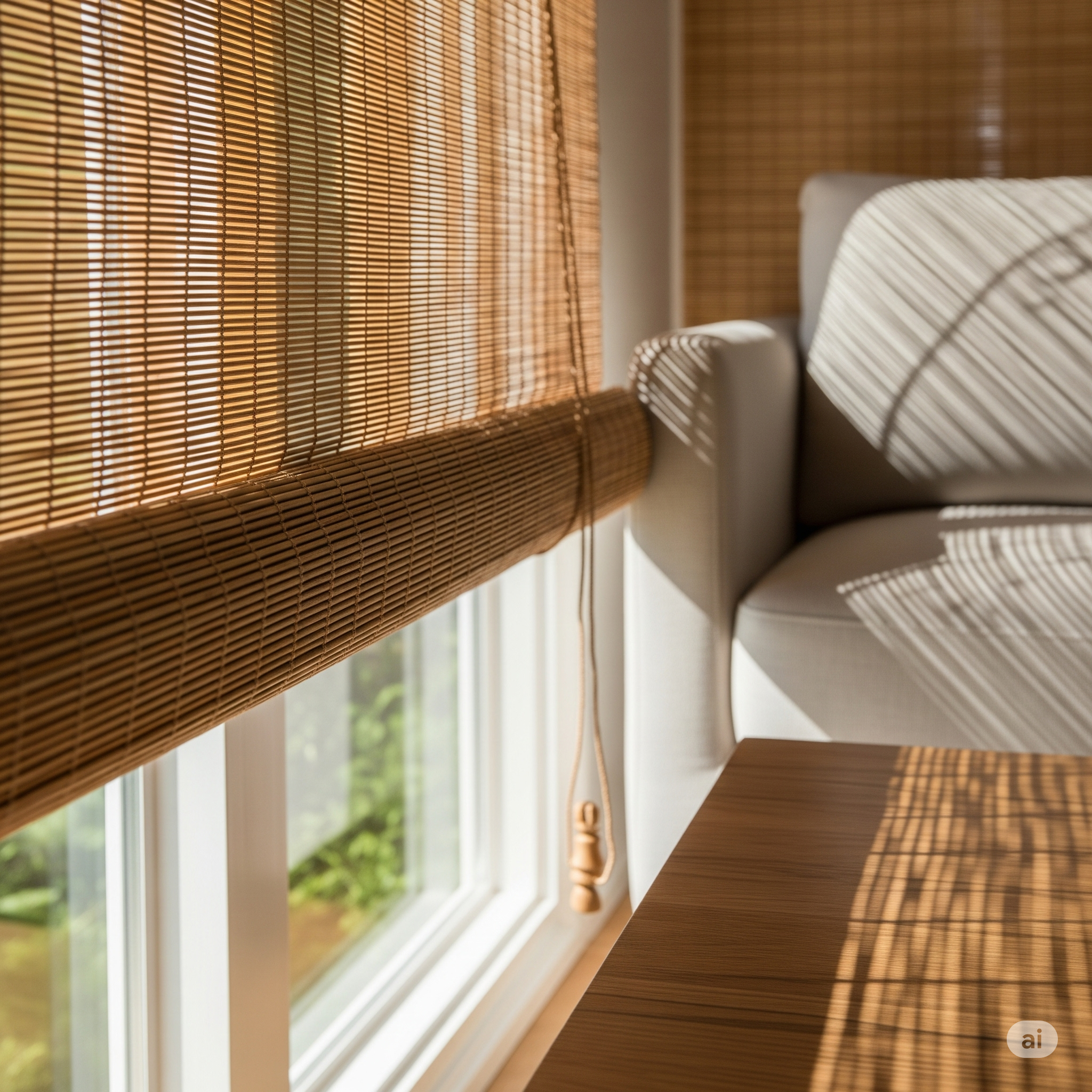 Smart motorized bamboo blinds in Coimbatore homes